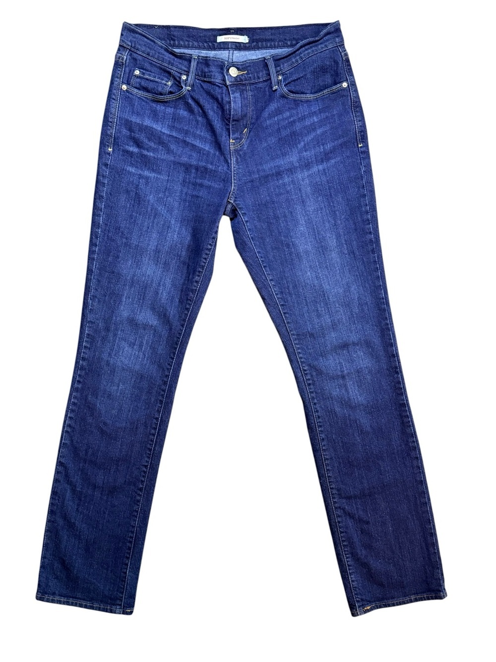 Levi’s 505 Straight Jeans Men’s 34x30 Dark Wash Classic Fit Denim - Picture 3 of 10